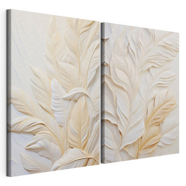 Modulaire canvasprint Elegant blad in zachte tinten (Artikelnummer: m30062) Modulaire canvasprint Modulaire canvasprint Elegant blad in zachte tinten (Artikelnummer: m30062)