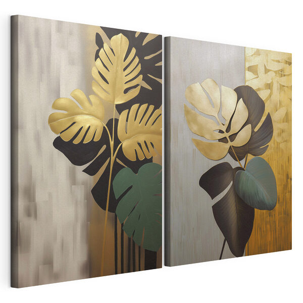 Modulaire canvasprint - Tropisch blad met een elegant ontwerp (Artikelnummer: m30067) Modulaire canvasprint Modulaire canvasprint - Tropisch blad met een elegant ontwerp (Artikelnummer: m30067)