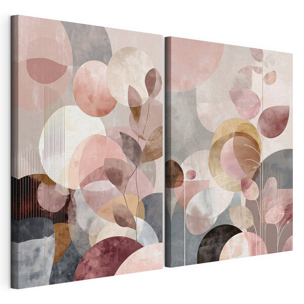 Modulaire canvasprint Twee schermafbeeldingen van een schilderij
