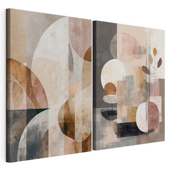 Twee kunstwerken Modulaire canvasprint Twee kunstwerken