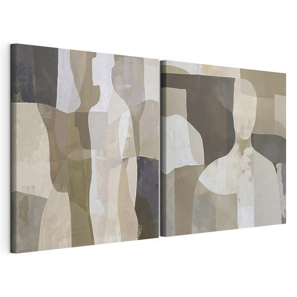 Twee kunstwerken Modulaire canvasprint Twee kunstwerken
