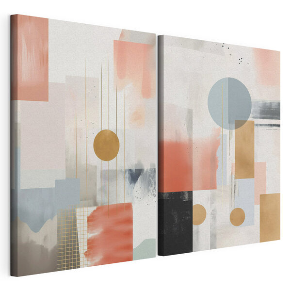 Twee kunstwerken Modulaire canvasprint Twee kunstwerken