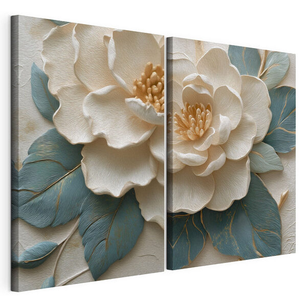 Modulaire canvasprint Modulaire canvasprint Collage van een bloem (Artikelnummer: m30161)