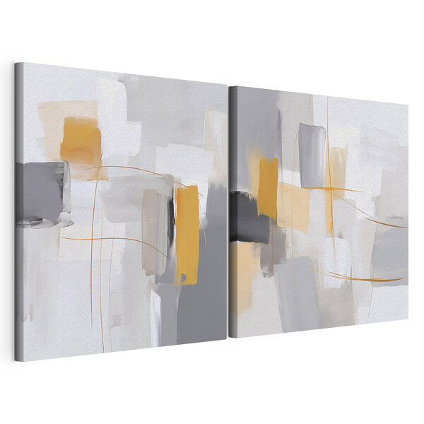 Twee kunstwerken Modulaire canvasprint Twee kunstwerken