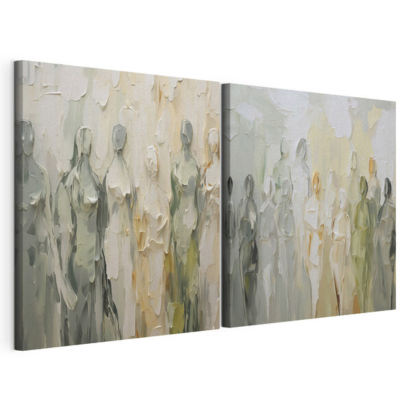 Modulaire canvasprint Schilderij van een groep mensen
