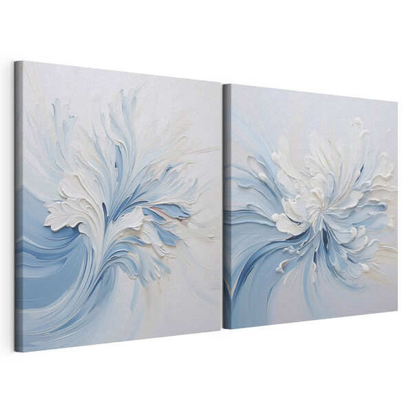 Modulaire canvasprint Schilderij van een bloem