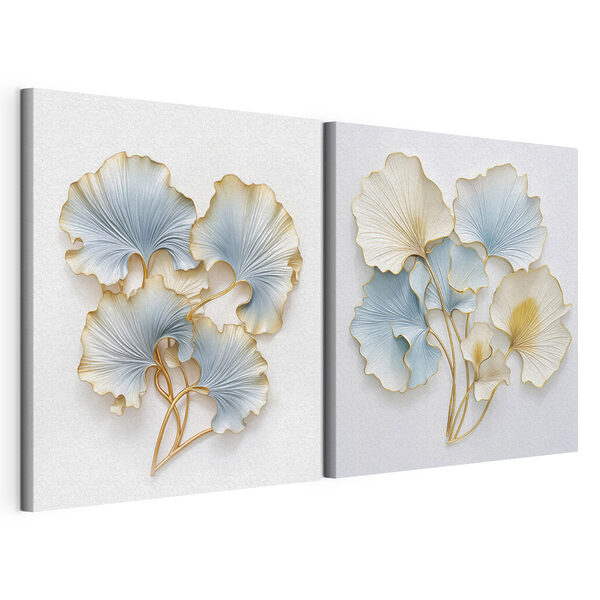 Modulaire canvasprint Fijne blaadjes in rustgevende kleuren (Artikelnummer: m30203) Modulaire canvasprint Modulaire canvasprint Fijne blaadjes in rustgevende kleuren (Artikelnummer: m30203)