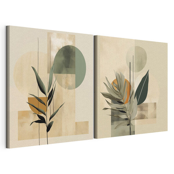 Twee kunstwerken Modulaire canvasprint Twee kunstwerken