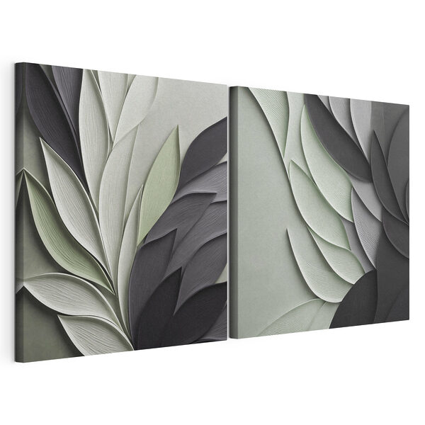 Elegante lagen, geïnspireerd door de natuur Modulaire canvasprint Elegante lagen, geïnspireerd door de natuur