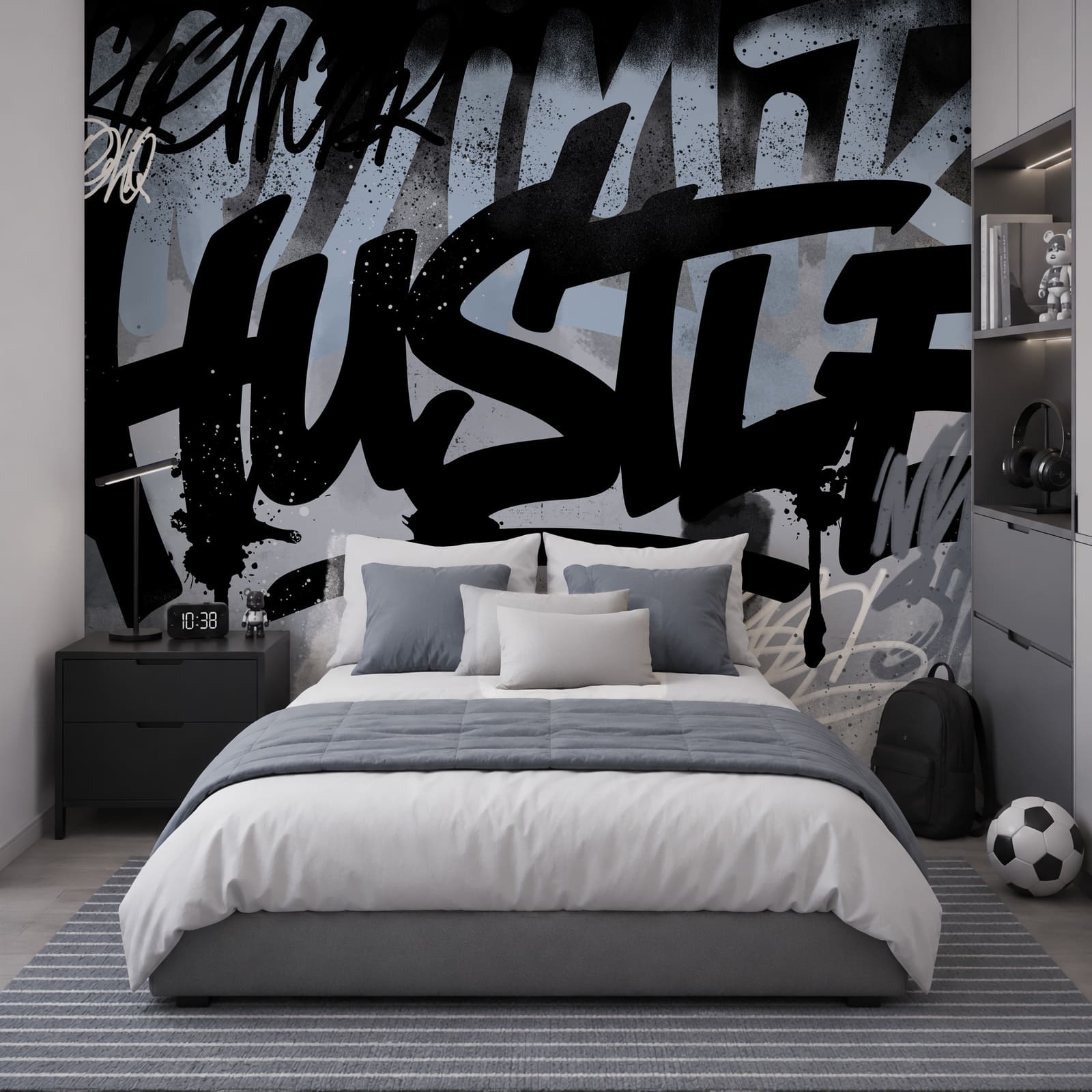 Zwart-witte graffiti