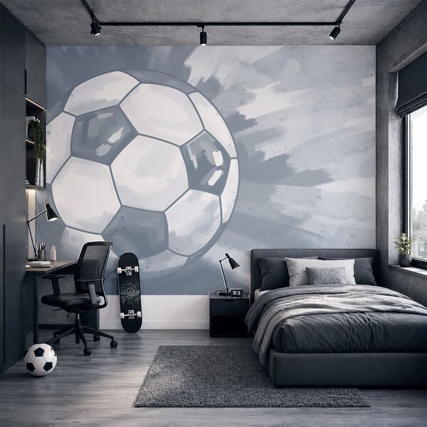 Fotobehang Voetbal in de lucht (Artikelnummer: t00940v1) Fotobehang Fotobehang Voetbal in de lucht (Artikelnummer: t00940v1)