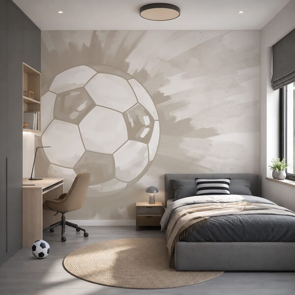 Fotobehang Voetbal in de lucht (Artikelnummer: t00940v3) Fotobehang Fotobehang Voetbal in de lucht (Artikelnummer: t00940v3)