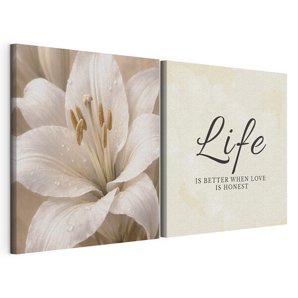 Een eerlijk leven is werkelijk prachtig Modulaire canvasprint Een eerlijk leven is werkelijk prachtig