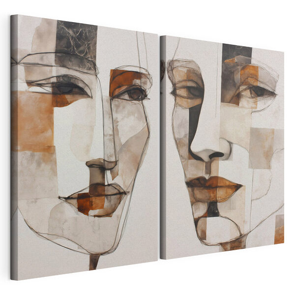 Modulaire canvasprint Collage van het gezicht van een vrouw (Artikelnummer: m30155) Modulaire canvasprint Modulaire canvasprint Collage van het gezicht van een vrouw (Artikelnummer: m30155)