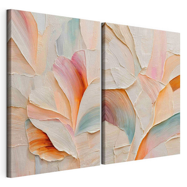 Bloemencollage Modulaire canvasprint Bloemencollage