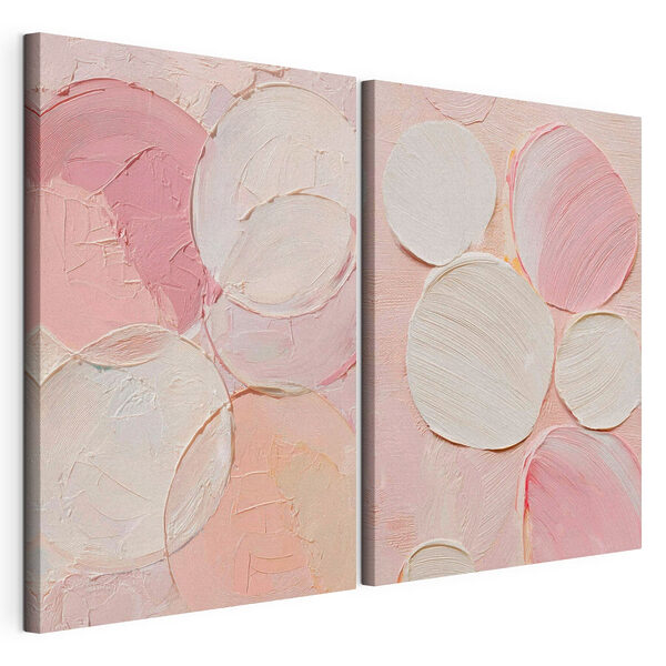 Zachte tinten van abstracte cirkels Modulaire canvasprint Zachte tinten van abstracte cirkels
