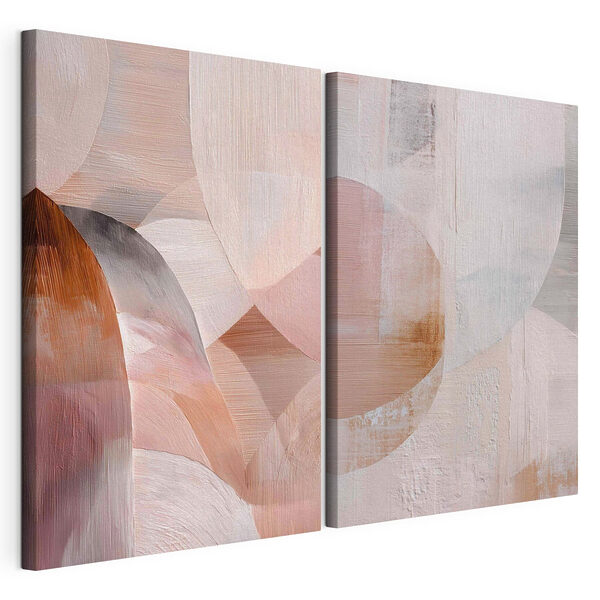 Zachte tinten en vloeiende vormen gaan hand in hand Modulaire canvasprint Zachte tinten en vloeiende vormen gaan hand in hand