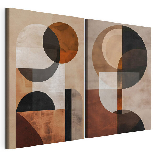 Twee kunstwerken Modulaire canvasprint Twee kunstwerken