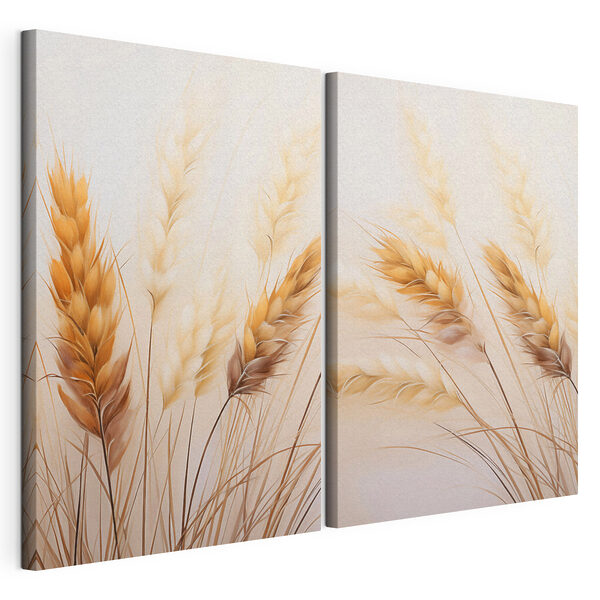 Subtiele tinten van gedroogd gras Modulaire canvasprint Subtiele tinten van gedroogd gras