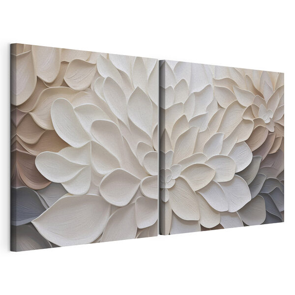Delicate bloemblaadjes in zachte kleuren Modulaire canvasprint Delicate bloemblaadjes in zachte kleuren