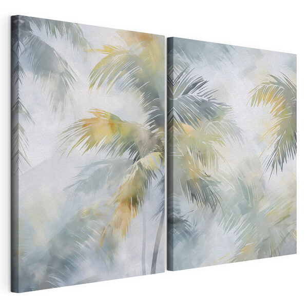 Palmbomen in de lucht Modulaire canvasprint Palmbomen in de lucht