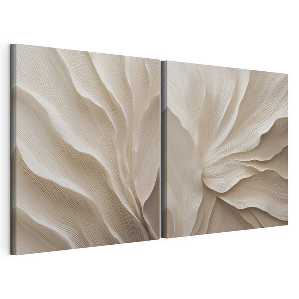 Verfijnde lagen met vloeiende lijnen Modulaire canvasprint Verfijnde lagen met vloeiende lijnen
