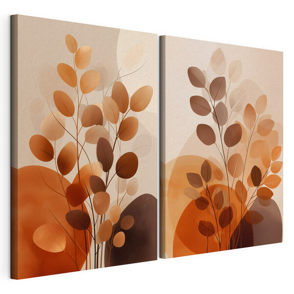 Modulaire canvasprint - Zachte tinten die de schoonheid van de natuur weerspiegelen