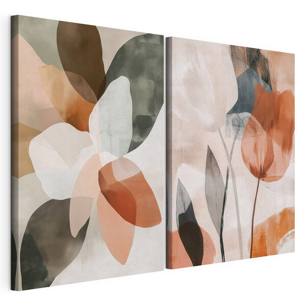 Modulaire canvasprint Subtiele tinten versmelten in een zachte harmonie