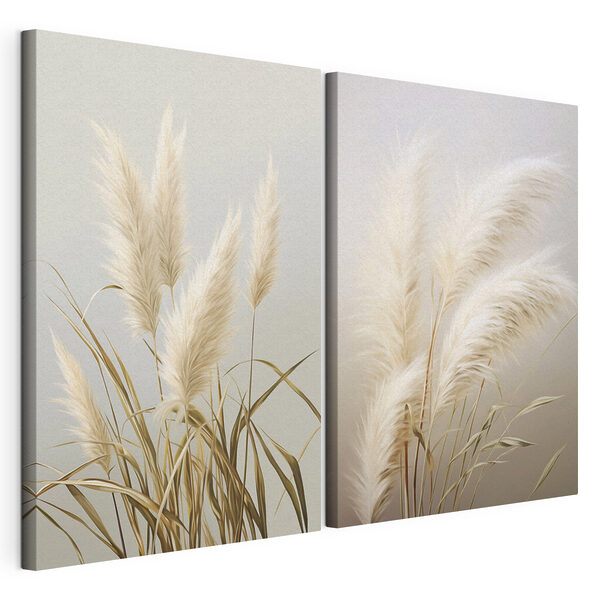 Elegante grassen voor rustige ruimtes Modulaire canvasprint Elegante grassen voor rustige ruimtes