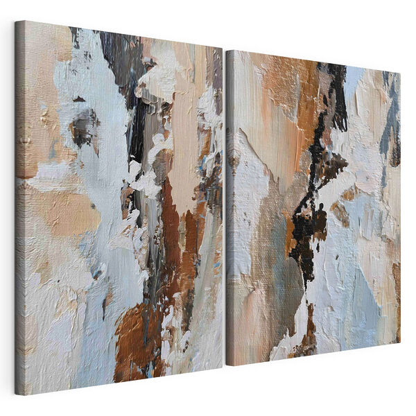 Abstracte compositie in zachte tinten Modulaire canvasprint Abstracte compositie in zachte tinten
