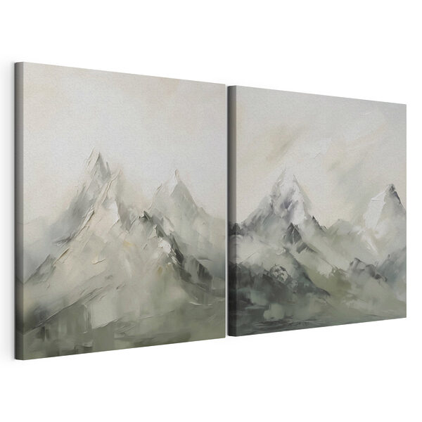 Modulaire canvasprint Schilderij van een berg