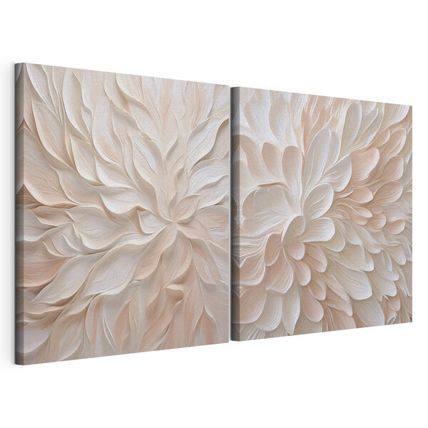 Modulaire canvasprint Zachte bloemblaadjes in pasteltinten