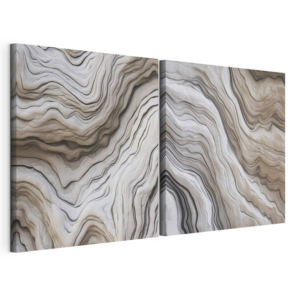 Modulaire canvasprint Vloeiende lijnen in zachte, neutrale tinten (Artikelnummer: m30341) Modulaire canvasprint Modulaire canvasprint Vloeiende lijnen in zachte, neutrale tinten (Artikelnummer: m30341)