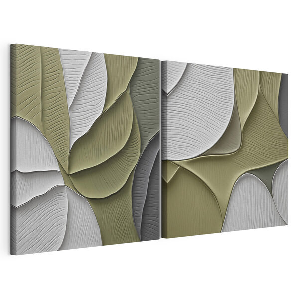 Zachte lagen in rustgevende aardetinten Modulaire canvasprint Zachte lagen in rustgevende aardetinten