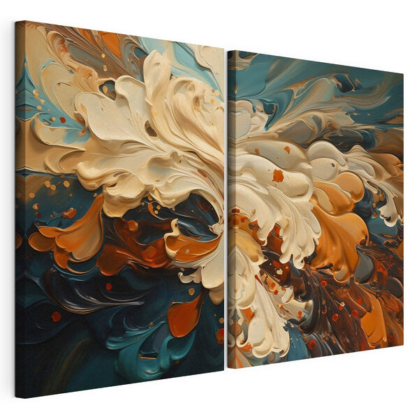 Modulaire canvasprint Twee afbeeldingen in verschillende kleuren