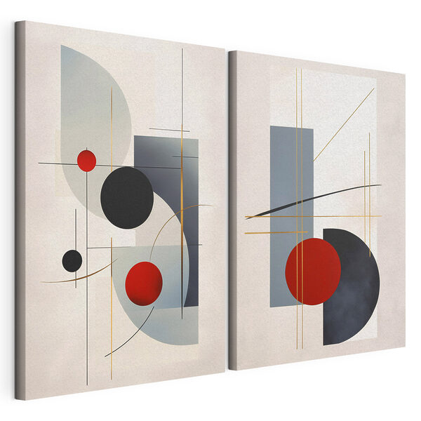 Twee afbeeldingen van kunstwerken Modulaire canvasprint Twee afbeeldingen van kunstwerken