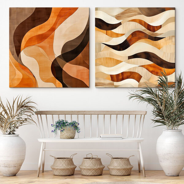 Flowing shapes in warm tones Flowing shapes in warm tones
