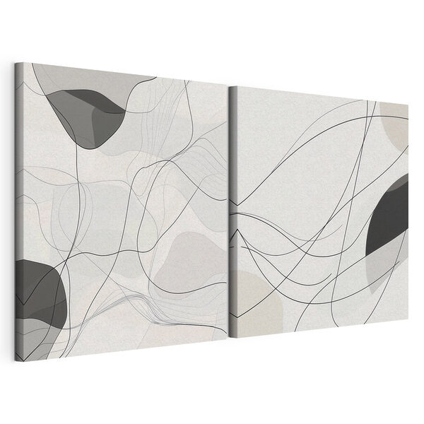 Dynamische lijnen zorgen voor een zachte harmonie Modulaire canvasprint Dynamische lijnen zorgen voor een zachte harmonie