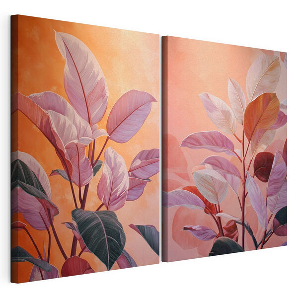 Speelse tinten van de schoonheid van de natuur Modulaire canvasprint Speelse tinten van de schoonheid van de natuur