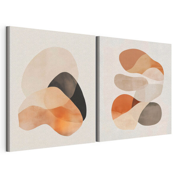Modulaire canvasprint Zachte vormen in warme tinten (Artikelnummer: m30358) Modulaire canvasprint Modulaire canvasprint Zachte vormen in warme tinten (Artikelnummer: m30358)