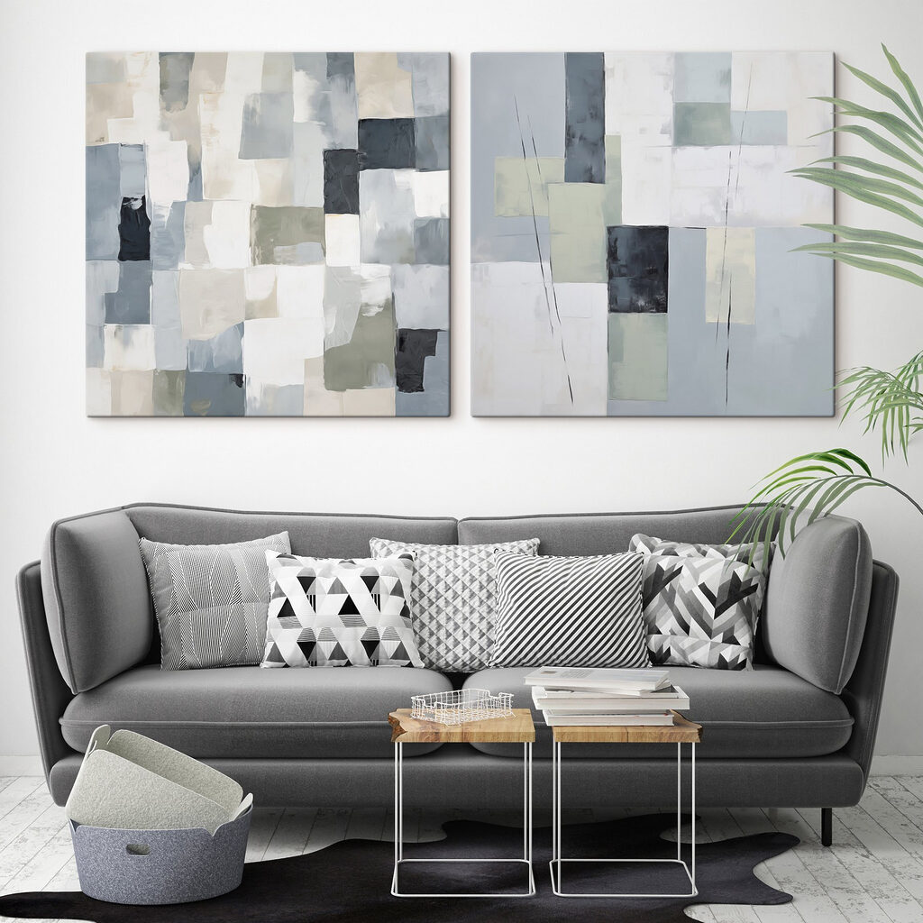 Painting of squares and rectangles Painting of squares and rectangles