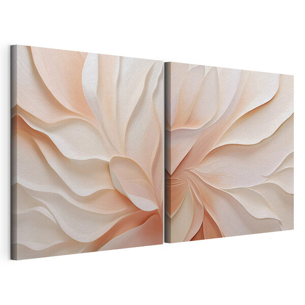 Zachte rondingen in zachte tinten Modulaire canvasprint Zachte rondingen in zachte tinten
