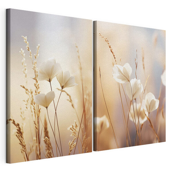 Zachte bloemblaadjes in zacht zonlicht Modulaire canvasprint Zachte bloemblaadjes in zacht zonlicht