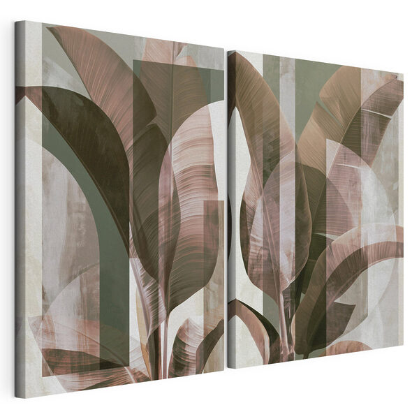 Natuurlijke elegantie in ingetogen tinten Modulaire canvasprint Natuurlijke elegantie in ingetogen tinten