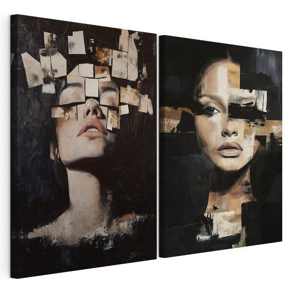 Modulaire canvasprint Collage van het gezicht van een vrouw (Artikelnummer: m30498) Modulaire canvasprint Modulaire canvasprint Collage van het gezicht van een vrouw (Artikelnummer: m30498)