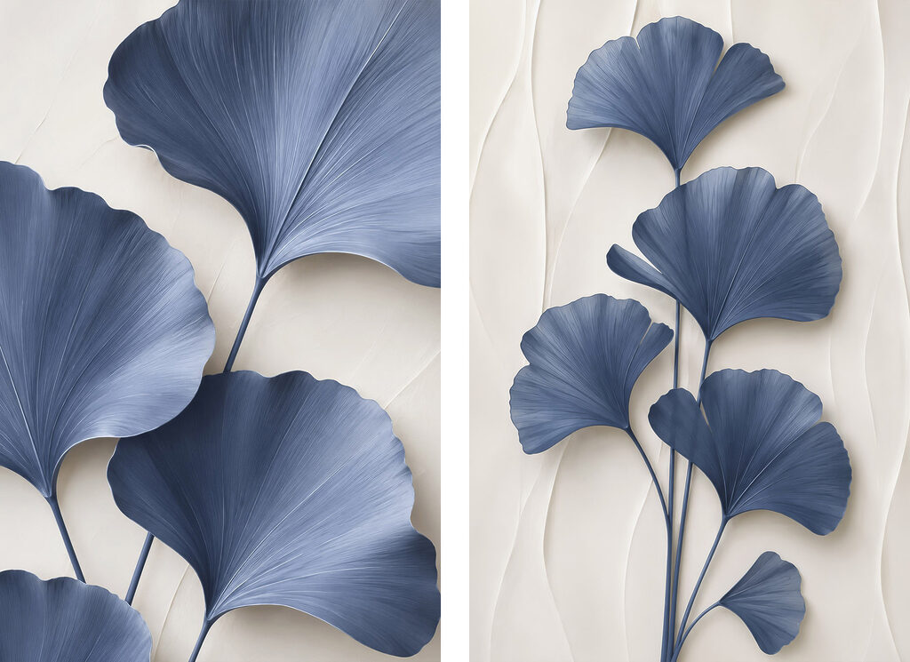 Elegant blue leaves in harmony Elegant blue leaves in harmony
