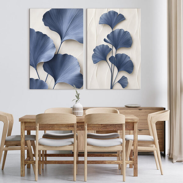 Elegant blue leaves in harmony Elegant blue leaves in harmony