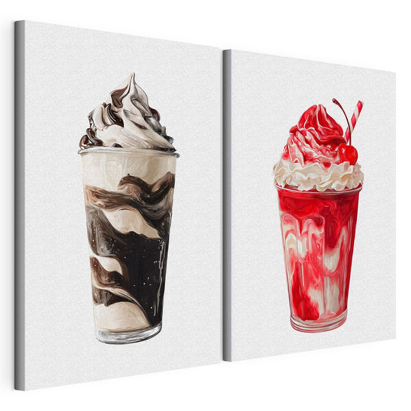 Modulaire canvasprint Een paar ijscoupes
