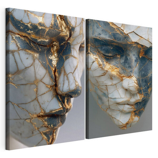 Gebroken schoonheid in artistieke vorm Modulaire canvasprint Gebroken schoonheid in artistieke vorm