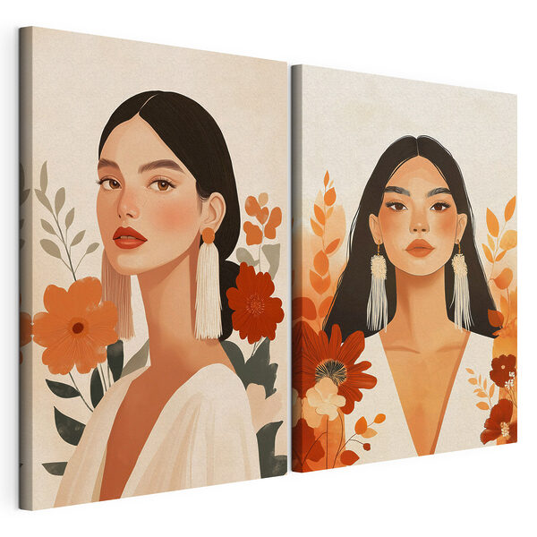 Modulaire canvasprint Collage van een vrouw met bloemen (Artikelnummer: m30877) Modulaire canvasprint Modulaire canvasprint Collage van een vrouw met bloemen (Artikelnummer: m30877)